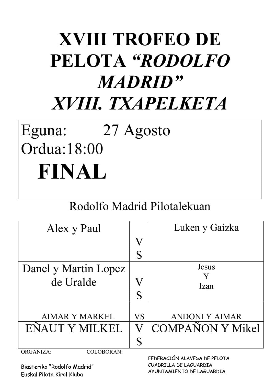 final pelota