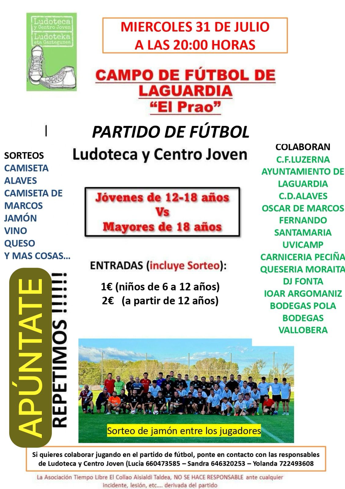 partido futbol ludoteca y centro joven