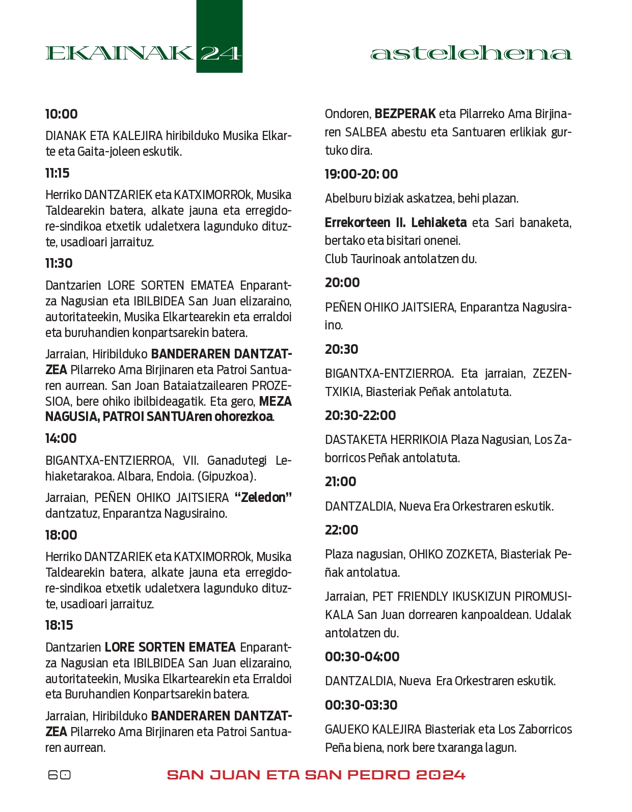 Programa de fiestas 2024