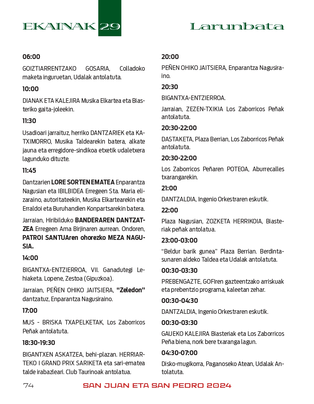 Programa de fiestas 2024