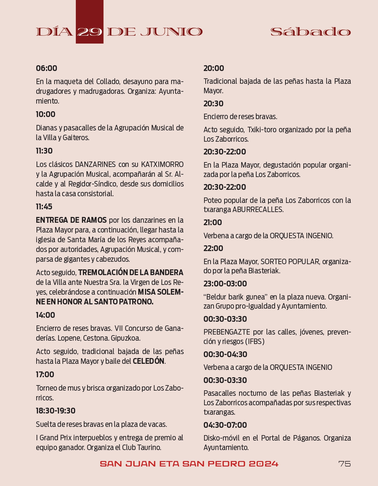 Programa de fiestas 2024