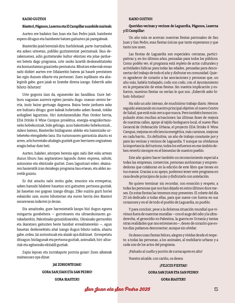 Programa de fiestas 2025