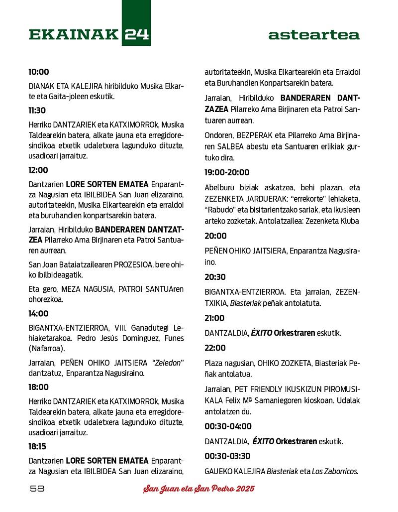 Programa de fiestas 2025