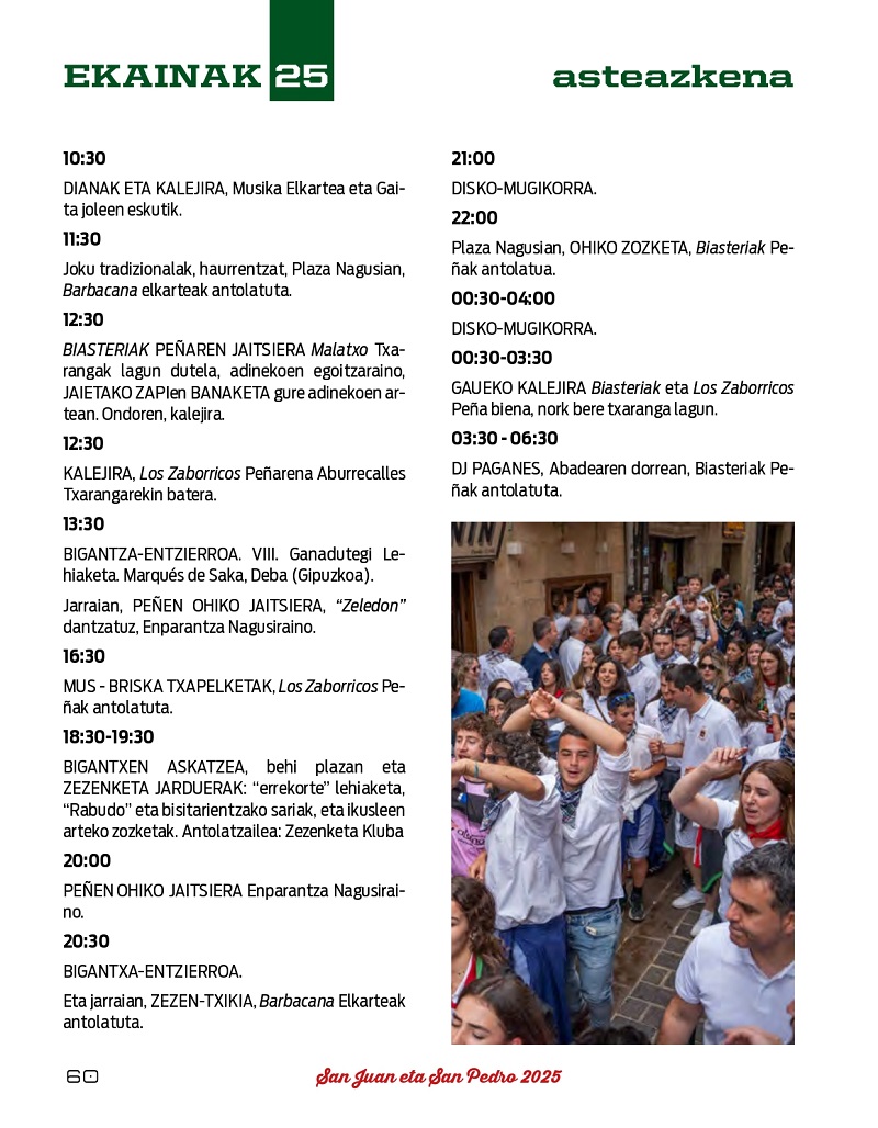 Programa de fiestas 2025