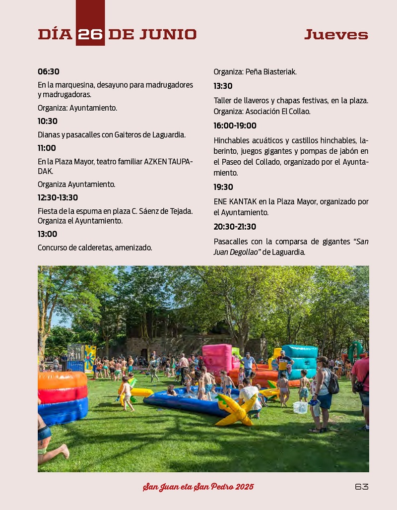 Programa de fiestas 2025