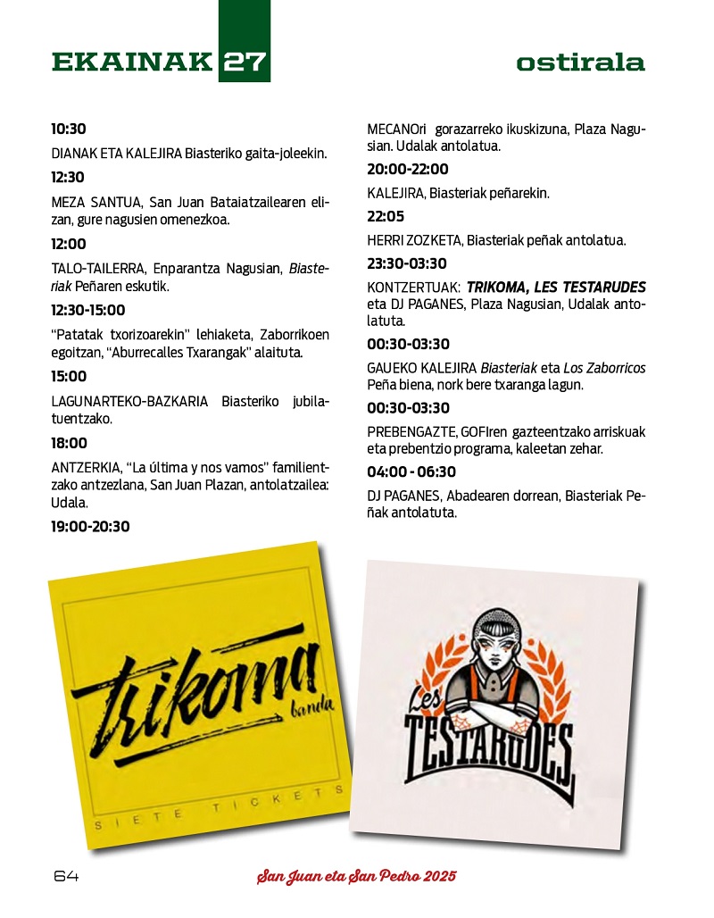Programa de fiestas 2025