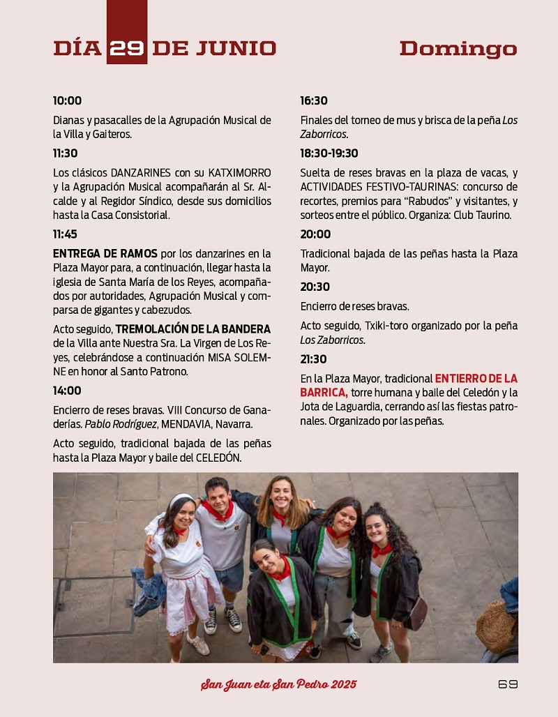 Programa de fiestas 2025