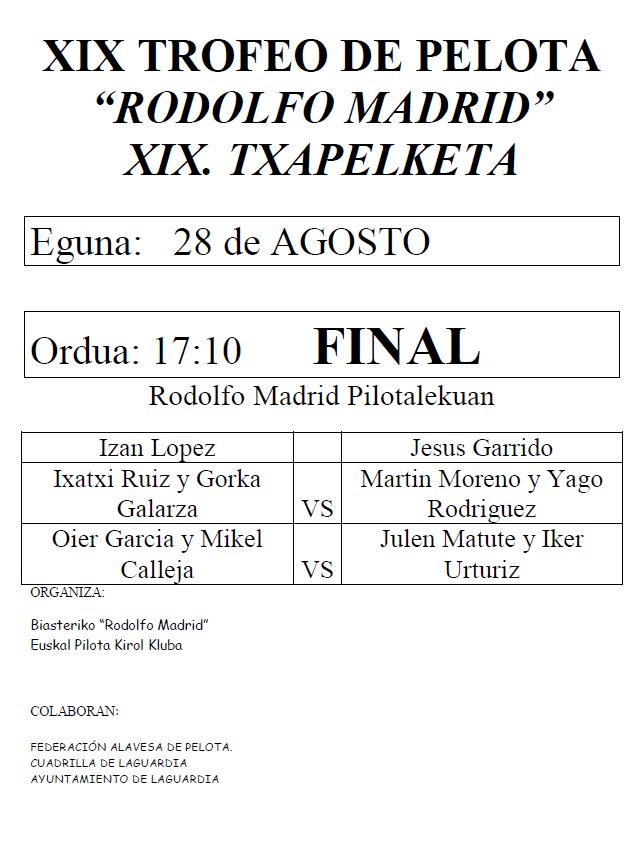 pelota 28 agosto