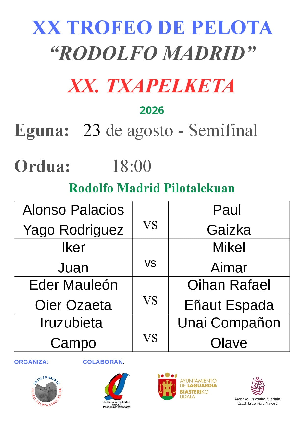 pelota 23 agosto