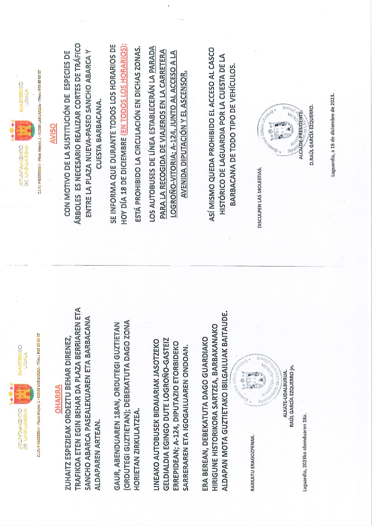 CORTE TRÁFICO SUSTITUCIÓN ÁRBOLES