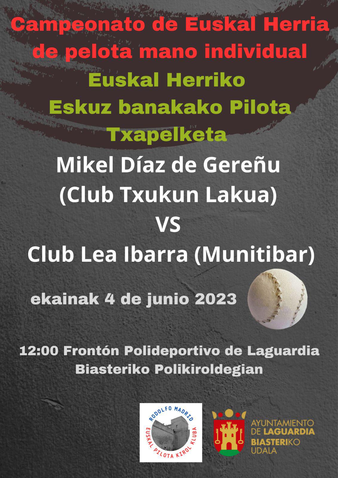 campeonato euskal herria pelota mano individual