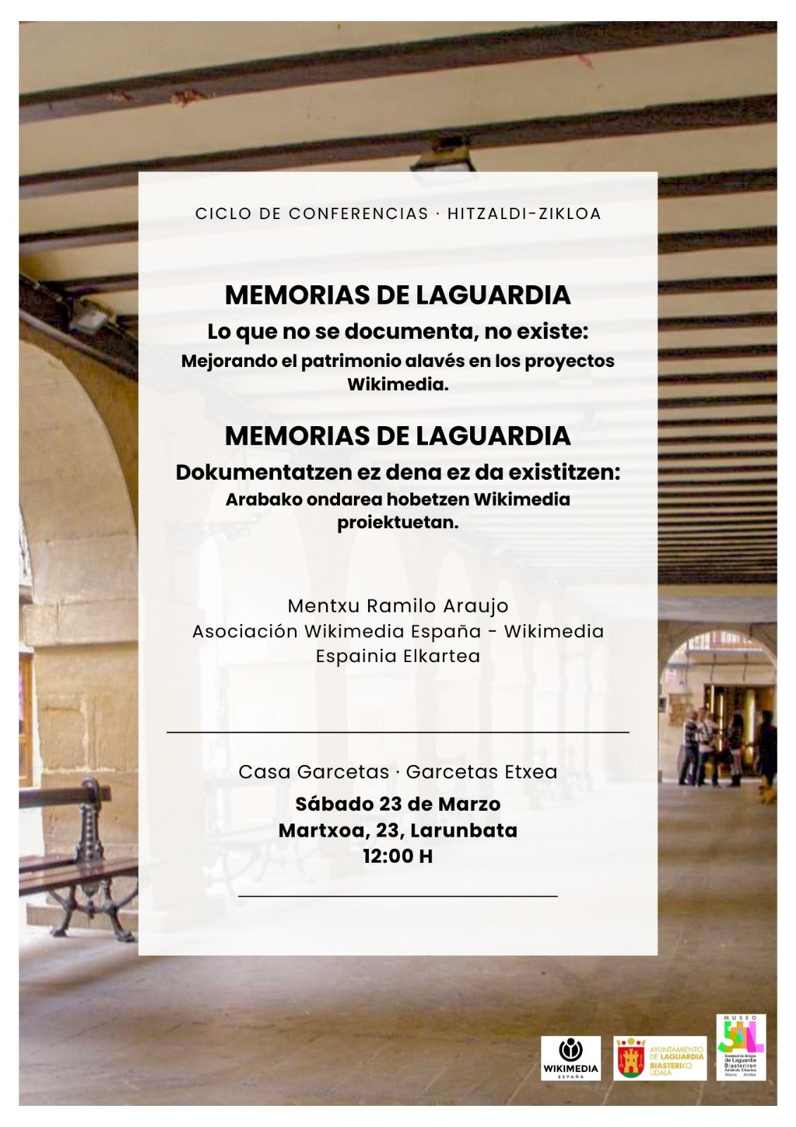 CONFERENCIA MEMORIAS DE LAGUARDIA MARZO
