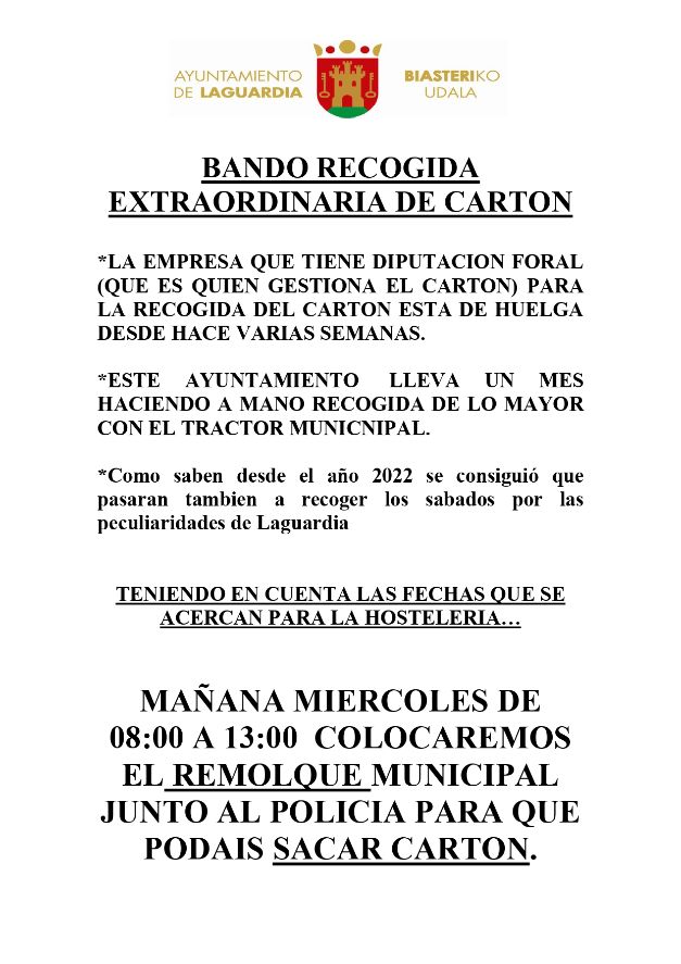 RECOGIDA DE CARTON