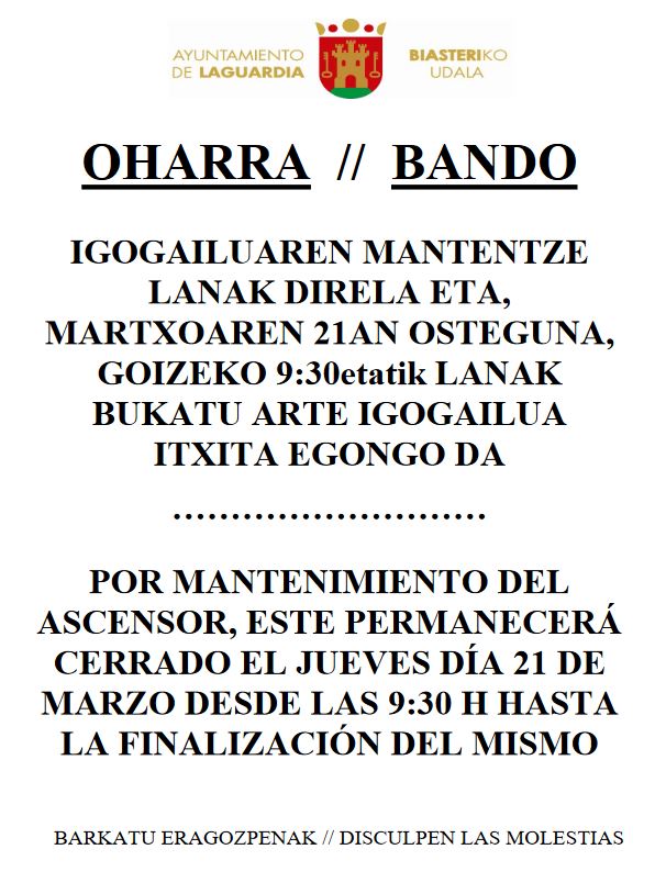 mantenimiento ascensor