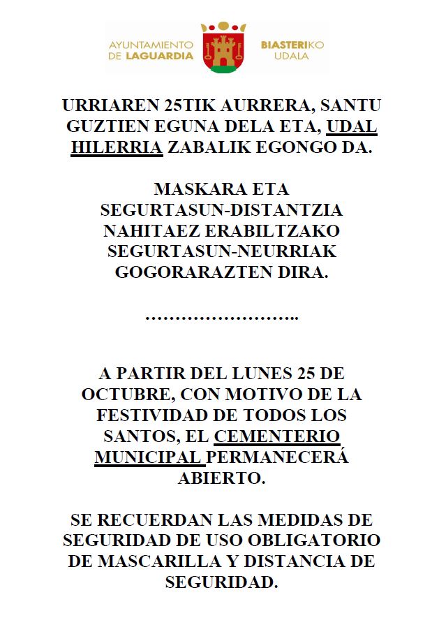 CEMENTERIO ABIERTO TODOS LOS SANTOS 2021