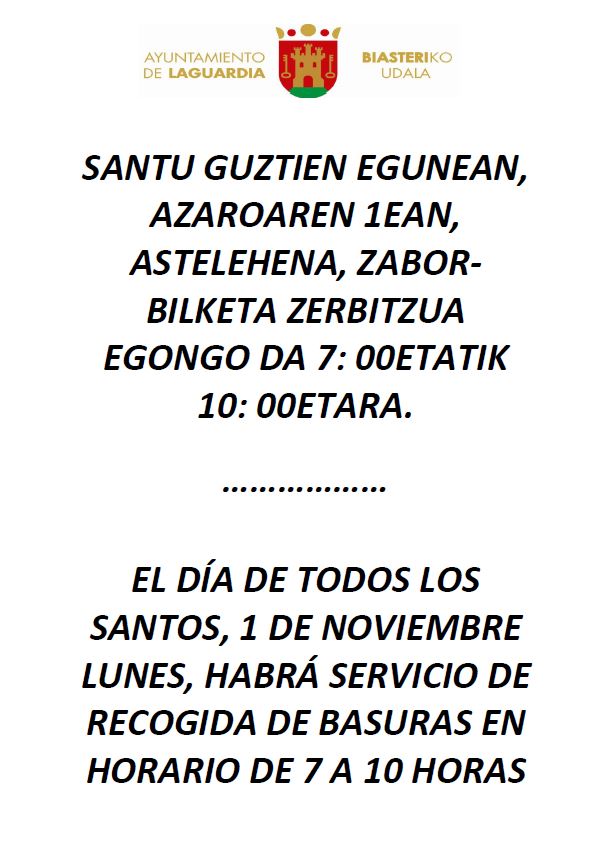 basuras todos los santos