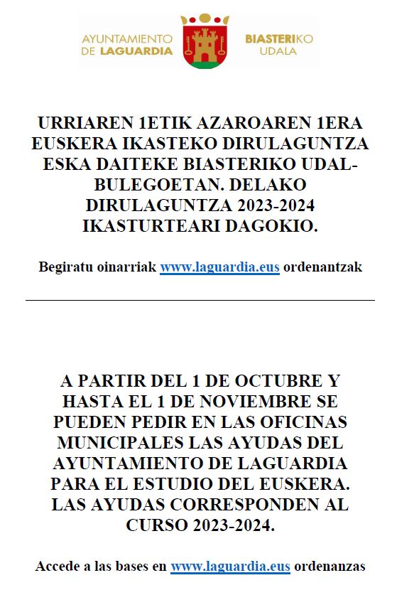 becas euskera