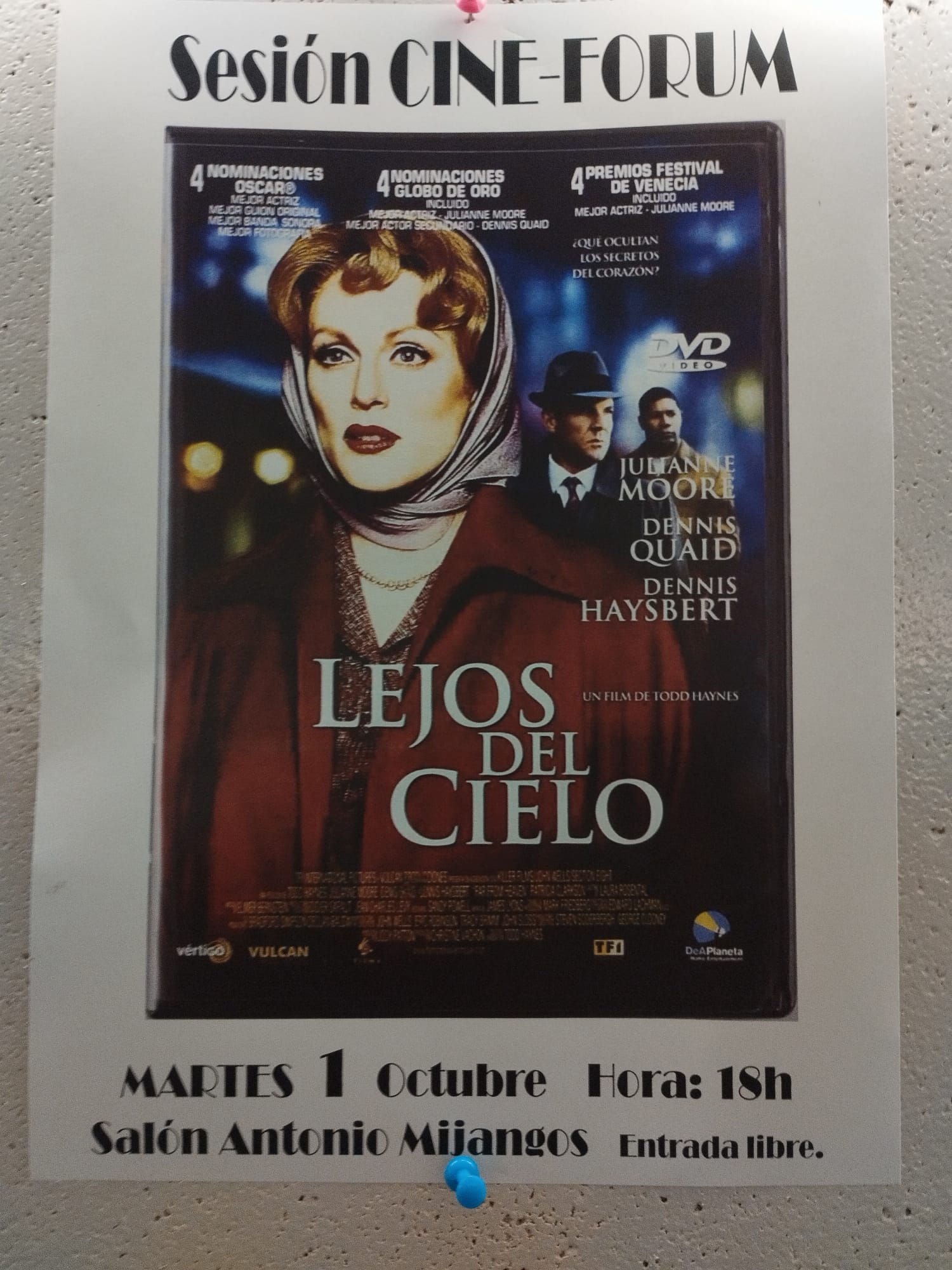 cine forum 1 octubre