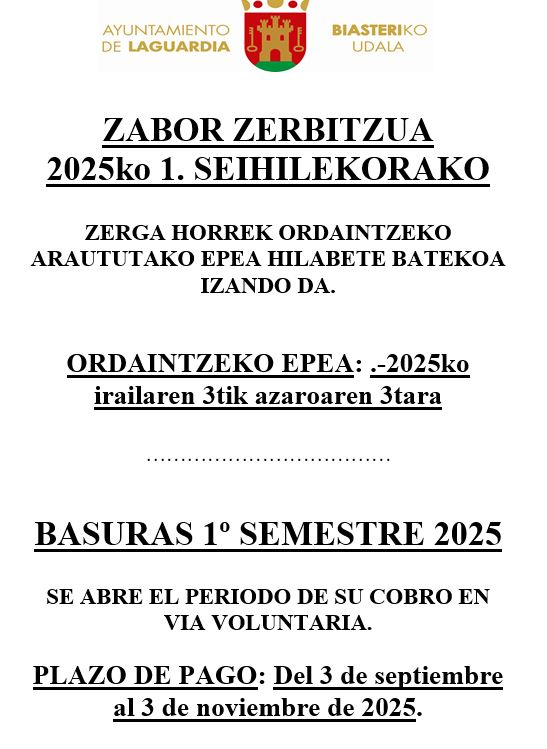 cartel basuras 1 semestre 2025
