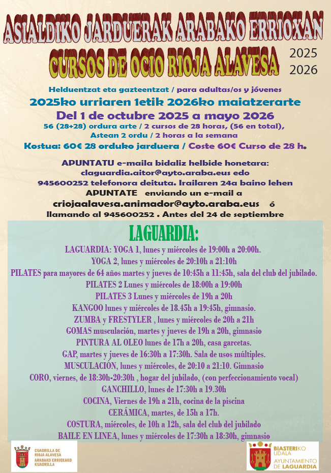 cursos ocio lista
