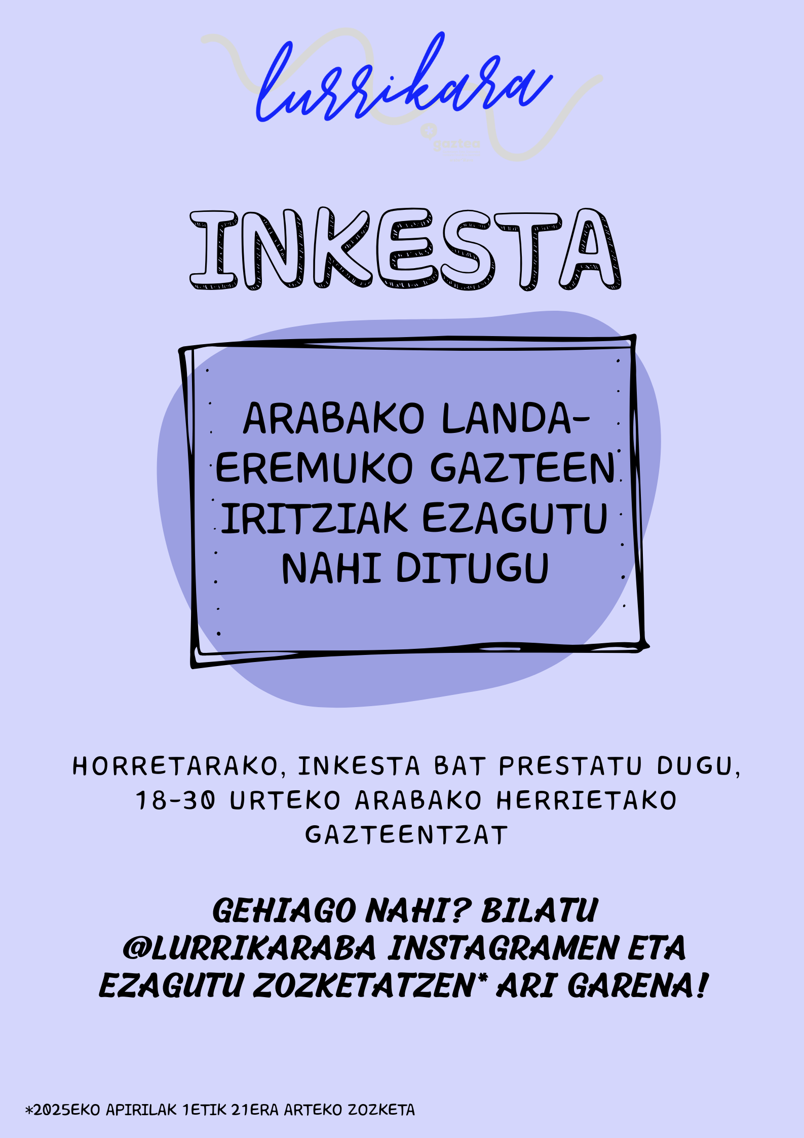 Cartel Encuesta Euskara