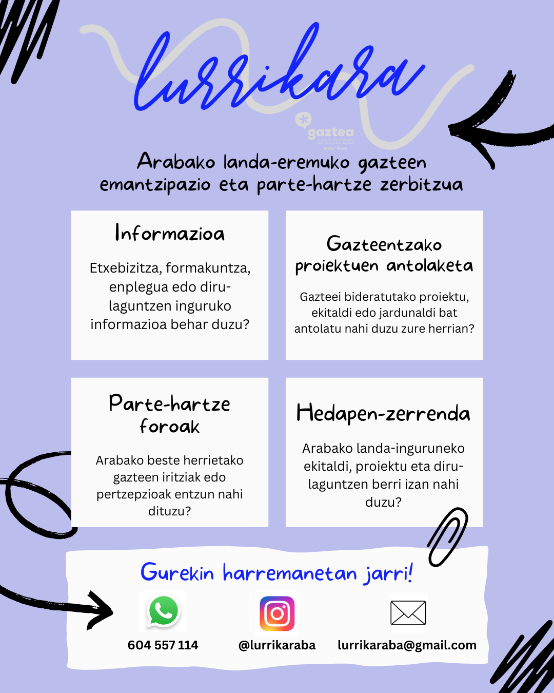 Cartel Instagram Lurrikara Euskaraz