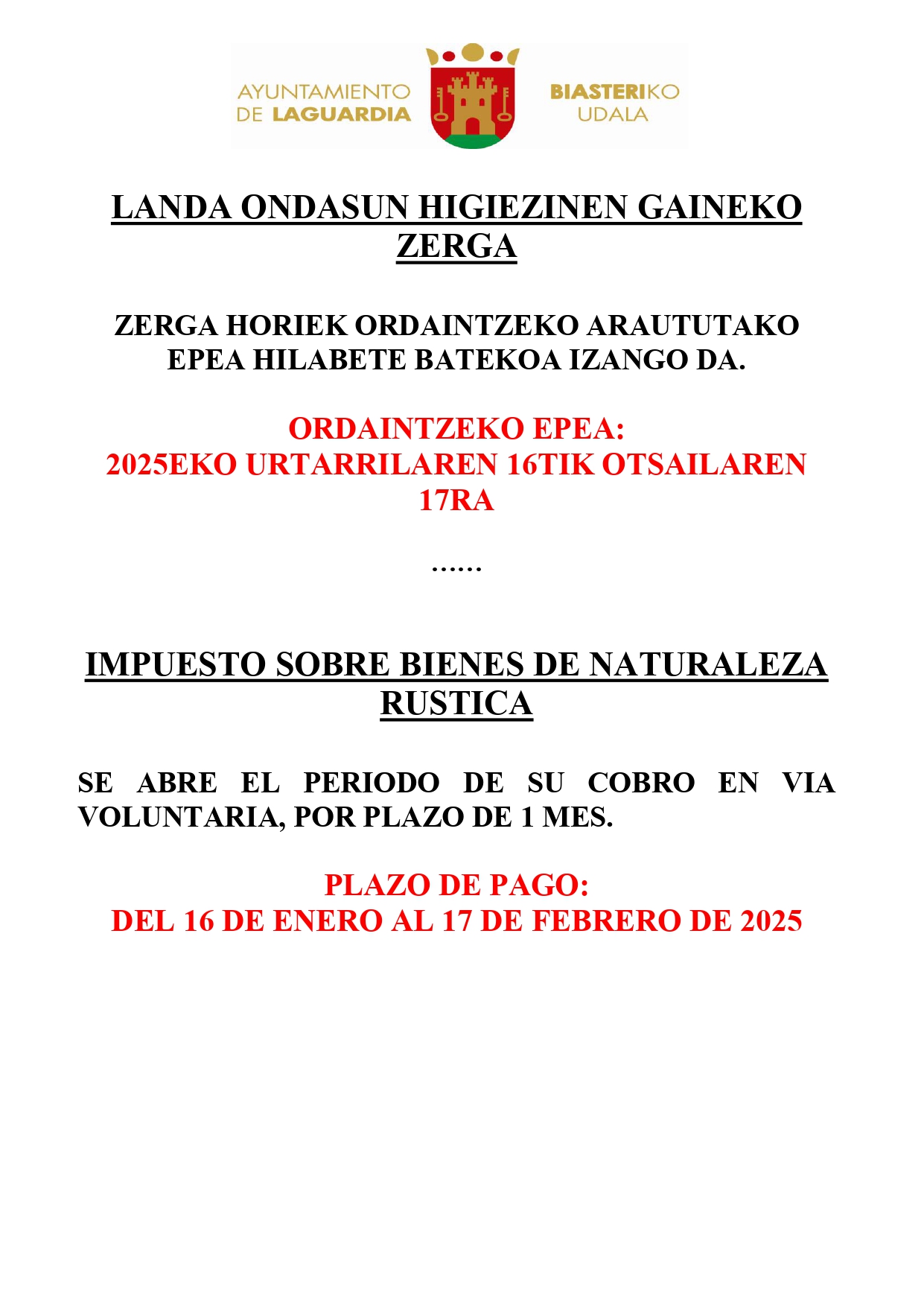 contribución rustica 2024