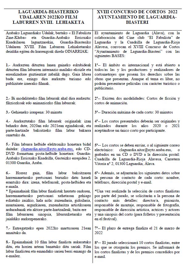 CORTOS BASES 1