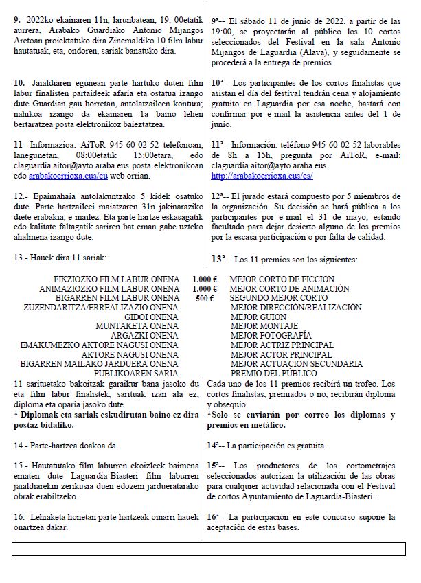 CORTOS BASES 2