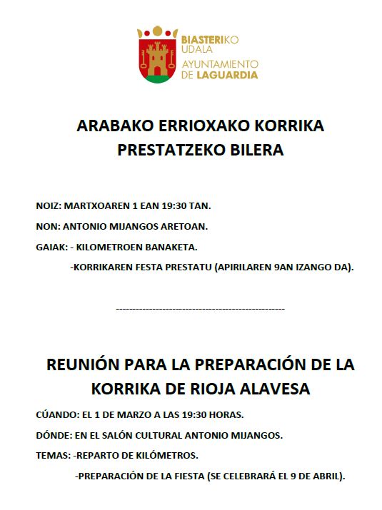 reunion korrika