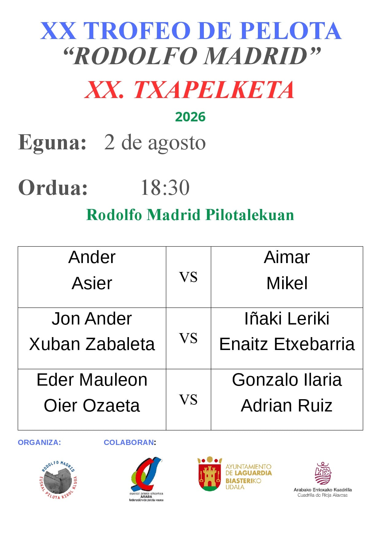 pelota 2 agosto