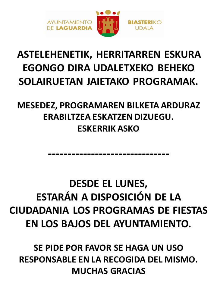 REPARTO PROGRAMAS FIESTAS 2024