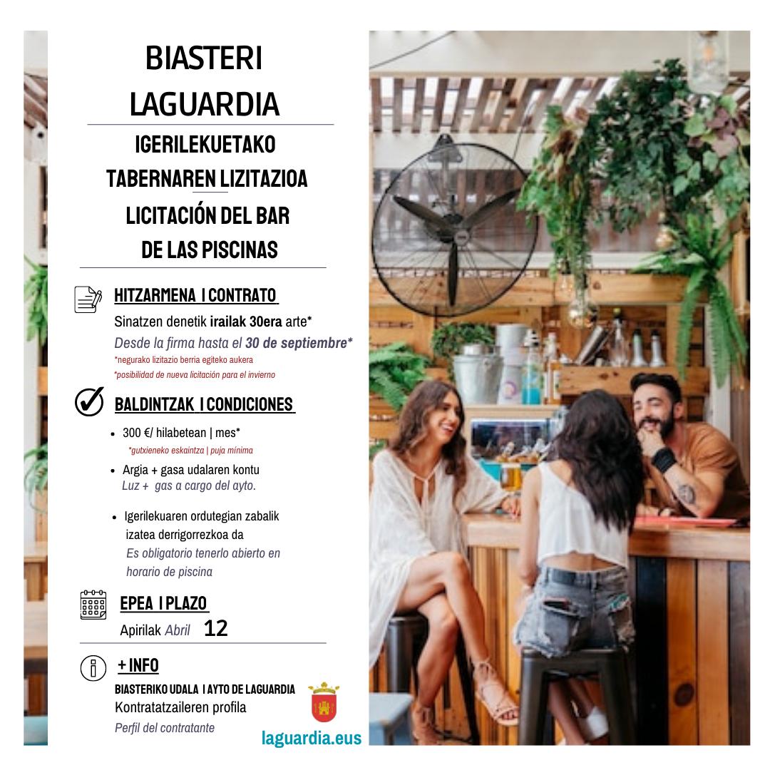 licitación bar piscinas