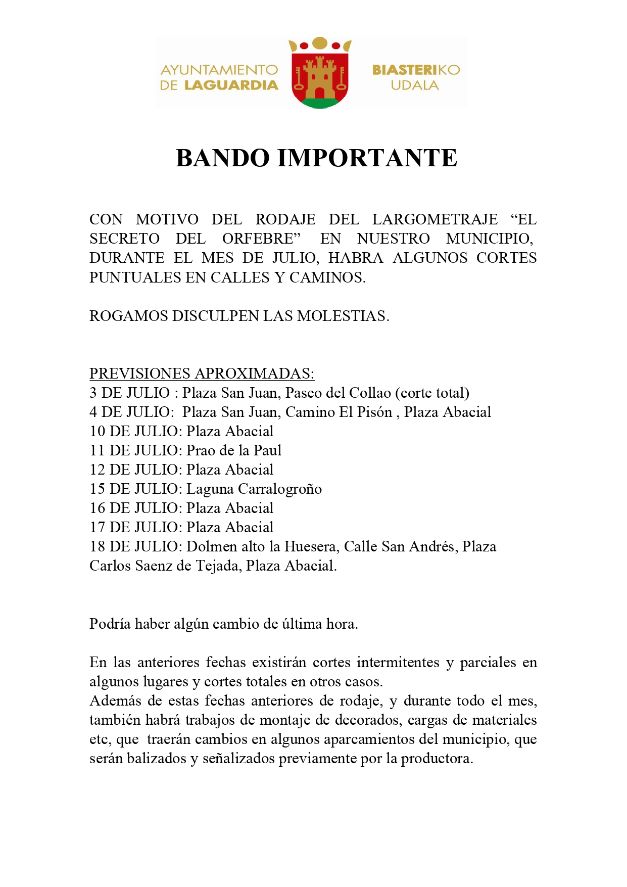 Cortes por rodaje