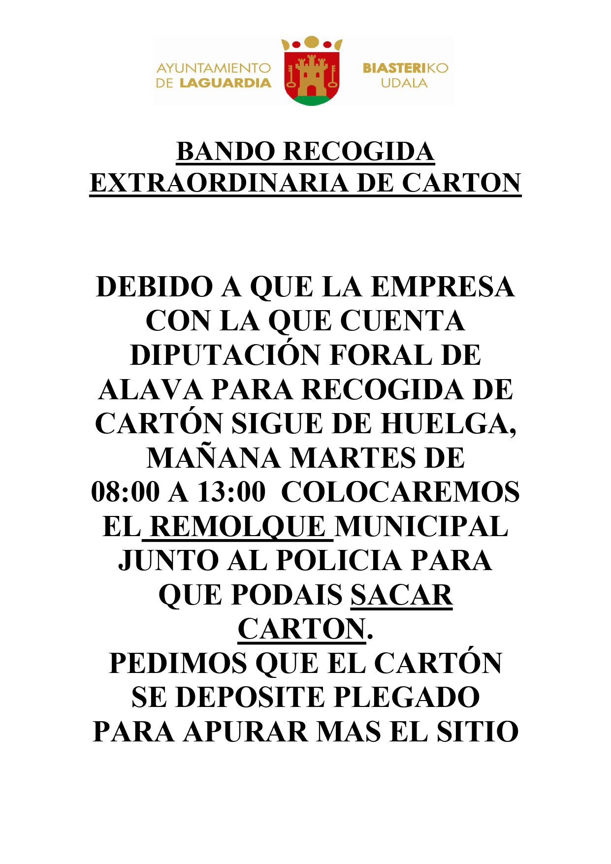 RECOGIDA DE CARTON mayo