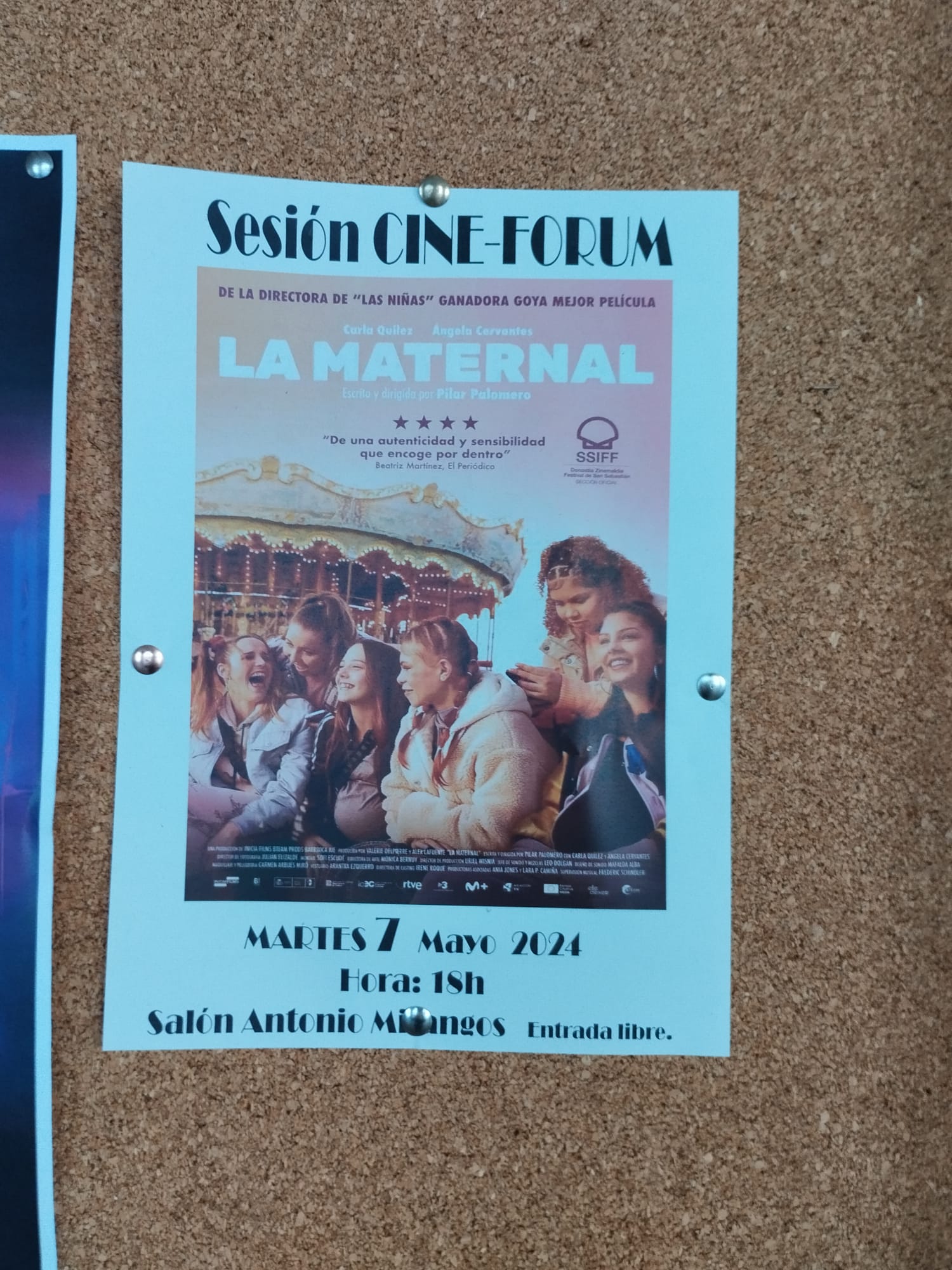 cine forum 7 mayo