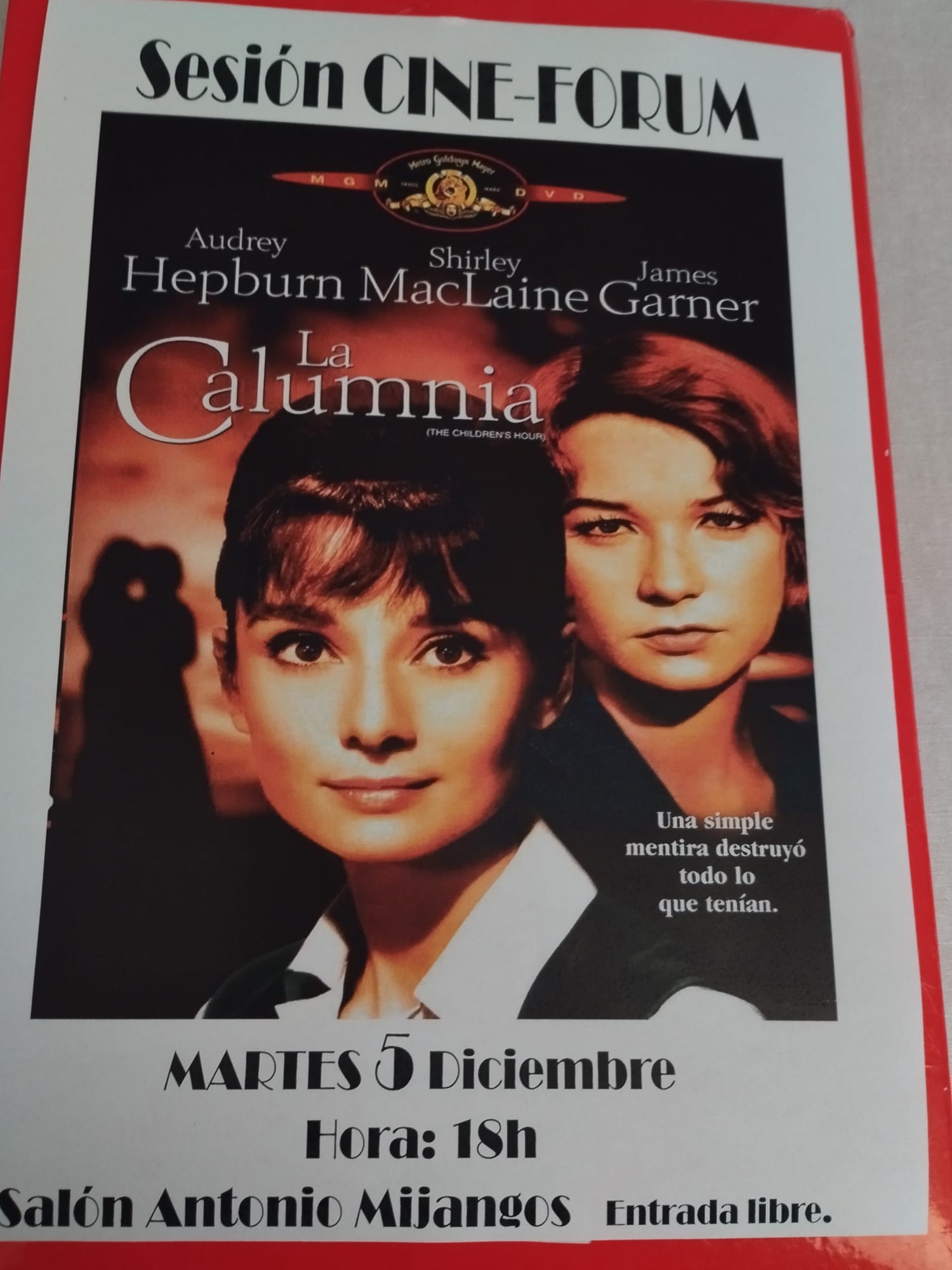 CINE 5 diciembre