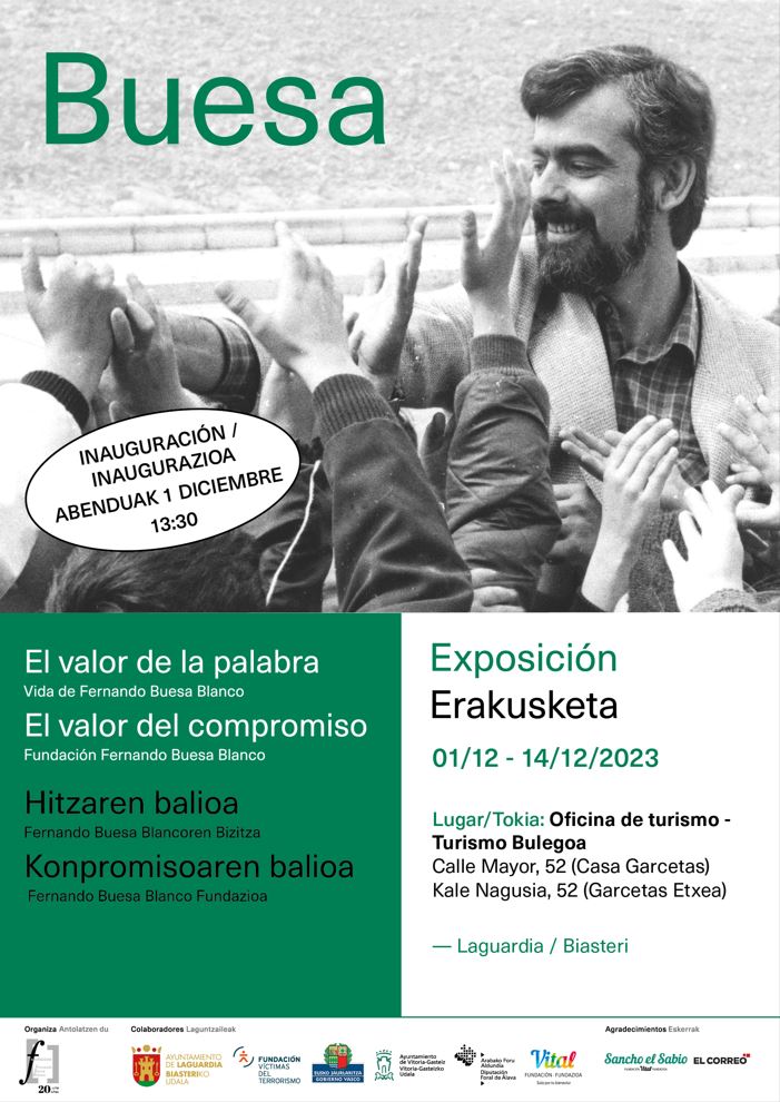 Cartel Buesa inauguración