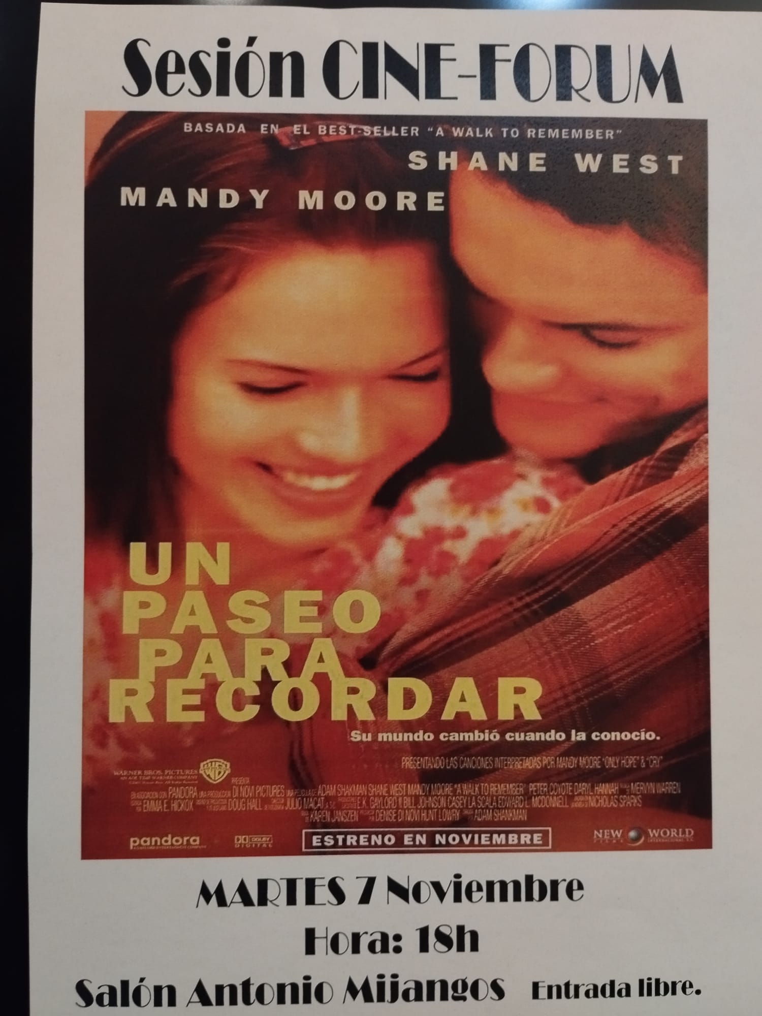 cine forum 7 noviembre