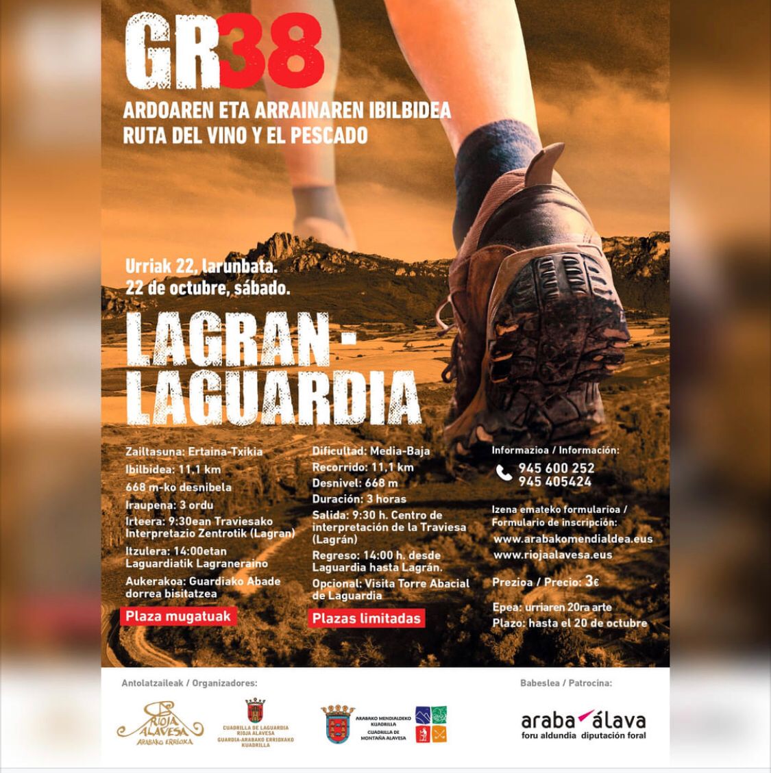 Marcha senderista Lagran Laguardia